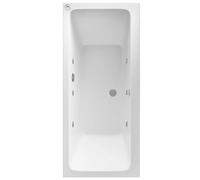 Sanctura Whirlpool Bath 1700 x 750mm with 6 Jets - Double Ended Square