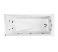 Sanctura Whirlpool Bath 1800 x 800mm with 14 Jets - Single Ended Square