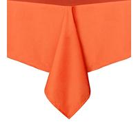 sancua Rectangle Tablecloth - 60 x 102 Inch - Stain and Wrinkle Resistant Washable Polyester Table Cloth, Decorative Fabric Table Cover for Dining Tables, Buffet Parties and Camping, Orange