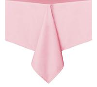 sancua Rectangle Tablecloth - 70 x 120 Inch - Stain and Wrinkle Resistant Washable Polyester Table Cloth, Decorative Fabric Table Cover for Dining Tables, Buffet Parties and Camping, Pink