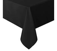 sancua Rectangle Tablecloth - 70 x 90 Inch - Stain and Wrinkle Resistant Washable Polyester Table Cloth, Decorative Fabric Table Cover for Dining Tables, Buffet Parties and Camping, Black