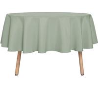 sancua Round Tablecloth - 60 Inch - Water Resistant Spill Proof Washable Polyester Table Cloth Decorative Fabric Table Cover for Dining Tables, Buffet Parties and Camping, Sage Green