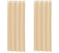 (sand, 140 x 300 cm) vidaXL Voile Curtains 2 pcs net curtain sheer curtain