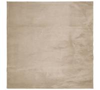 vidaXL Non-Slip Square Rug - Soft Short Pile Washable Area Carpet - Durable and Tested Polyester Floor Mat - Suitable for Underfloor Heating - Sand Colour