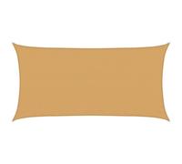vidaXL Sunshade Sail 160 g/m² Rectangular Sand 3x6 m HDPE, Yellow