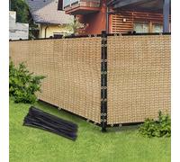 Sand 4FT X 50FT Outdoor Screen & Net Fence Mesh Shade Cover, Enhances Privacy for Patio, Freestanding