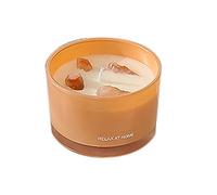 Sand and Fog Cute Candle - Christmas Aromatherapy Hand Scented Glass Candle for Home and Bedroom - Tealight Holders - Watermelon Lemonade Scent (Yellow)