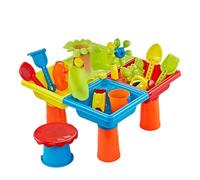 Sand and Water Play Table - Kids Game Set, Colorful Tabletop, Easy Clean, Engaging Learning Toys | Suitable for Playtime Outdoor Indoor Backyard Garden Bath Sensory Exploration