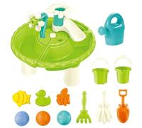 Sand and Water Table, 13pcs/Set 3 in 1 Toddler Kids Water Table, Safe Plastic Outdoor, Sandbox for Summer Backyard Park Beach, Round, Sand Tables