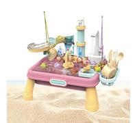 Sand and Water Table for Kids,Water and Sand Table Sensory Toy Set - Parent-Child Interaction Learning Game with Accessory for Summer Outside Pool Backyard Beach Gathering