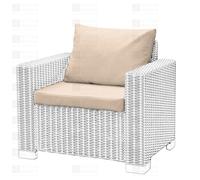 (Sand, Armchair - 2Pieces ) CUSHION PADS FOR KETER ALLIBERT GARDEN FURNITURE