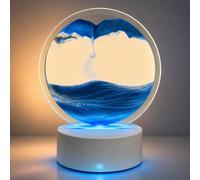 Sand Art Lamp with Moving Sand Picture - Colour Changing LED Mood Light, 3D Flowing Sand Frame, USB or Battery Powered Night Light for Bedroom, Desk & Home Décor (19.5cm)