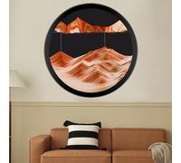Sand Art Liquid Motion, 360° Rotate Wall Mounted Moving Sand Art Decor, 3D Dynamic Sand Painting Deep Sea Sandscape Glass Crafts Solid Wood Frame, Relaxing Relieve Depression