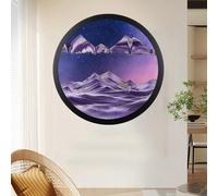 Sand Art Liquid Motion, 360° Rotation Moving Sand Art - Wall Mounted Rotate Sculpture for Home Office Decor - Glass Crafts Solid Wood Frame Relaxing Wall Decor