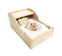 Sand Bath Box - 12.5 x 20.6 x 29.5 cm Small Animal Shower Room | Climbing Ladder Tray, Special Bath Container for Sand Digging | Bath Box for Hamsters - Guinea Pigs, Dwarf Hamsters, Gerbils