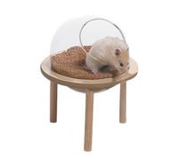 Sand Bath Box For Hamsters | Anti-Splash Bath Box For Hamster,Cute Bathtub With Wooden Stand, Reusable Bath Box For -Small -Animals