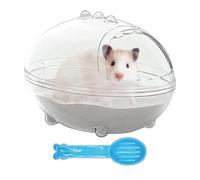 Sand Bath Container Big Cleaning Transparent Small Animal Bath Box Toilet | Hamster Toilet And Sandbox Dust Bathtub for Cage Terrarium Habitat Decor Gerbils Mice Other Small Pets
