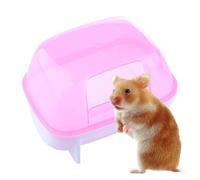 Sand Bath Container for Hamsters - Acrylic House for Small Pets, Removable Cat Litter Box, Dustproof Solution, Sturdy Pet Toilet | Easy to Clean Bathing Dwarf Hamster, Mouse, Chinch