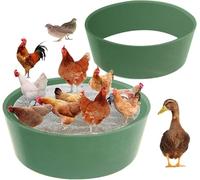 Sand Bath for Chicken Coop - Bottomless Construction - Environmental Polyethylene - Sand Bath for Chickens - Cleaning Tank for Chicken Coop (Green)
