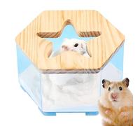 Sand Bath for Dwarf Hamster - Transparent Hamster Toilet, Multifunctional Reusable Accessories for Rodents Daily and on the Go
