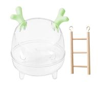 Sand Bath for Hamsters - Sand Bath for Hamsters with Ladder | Sand Container for Hamster Cage | 360 Degree Viewing Container | Shower and Cave Room for Lemmings and Hamsters | Animal Habitat