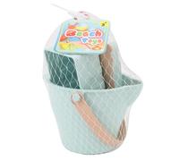 Sand Beach Playset, Sand Dessert Builder, 7.87x6.69x6.69 Inches Coastal Bucket with Scoop Feature, Polymer Mold Kit, Sweet Castle with Pastel Style, Shoreline Activity for Kids