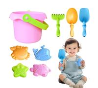 Sand Beach Toy Set - 8 Piece Colorful Castle Construction Kit Durable Lightweight Bucket Shovel Tools | Creative Play Equipment with SA