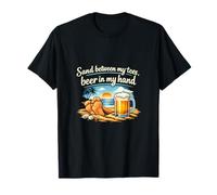 Sand Between My Toes Beer in My Hand Vacation Party T-Shirt