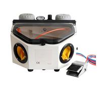 Sand Blasting Machine with Dust Collector, LED Light, Foot Switch, Spray Chamber, Strong Suction, Large Viewing Window for Efficient Abrasive Blasting