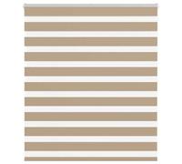 vidaXL Zebra Blind Sand Brown 125x100 cm Fabric Width 120.9 cm Polyester, Brown