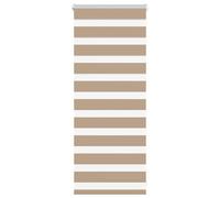 Brown Zebra Window Roller Blinds Day And Night Vision Dual Layer Multiple Sizes