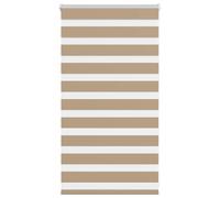 vidaXL Zebra Blind Sand Brown 85x100 cm Fabric Width 80.9 cm Polyester