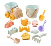 Sand Castle Construction Kit - Fun Portable Outdoor Set with Bucket and Scoops, Beach Games for Children - for Travelling Garden Lake River Kindergarten