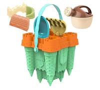 Sand Castle Molds - Creative Outdoor Sandbox Toys with Durable Tools and Accessories, Portable Mesh Storage Backpack Included, Fun Beach Play Set for Kids Building Activities | Backyard Games, Indoor
