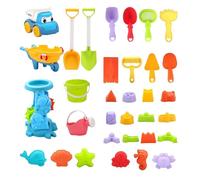 Sand Castle Toys Set - 30 Piece Outdoor Beach Play Kits, Lightweight Sand Toys, Creative Building Tools for Garden Activities with Ac Pools