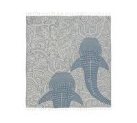 Sand Cloud Extra Large Turkish Beach Towel - Free 100% Organic Cotton Yarn Quick Dry for Beach, Picnic, Blanket or Bath As Seen on Shark Tank Marine Life (Whale XL)