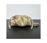 (Sand color, 23-5.5-17cm) 2024 New Chinese Messenger Women's Bag Cowhide Blessing Bag Bucket Bag Pumping Rope Cloud Bag, Shoulder Mesengers Under The Armpit Women's Bag