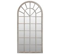 Sand Colour Mirror 90 x 45 cm Iron Robust Frame for Indoor Wall Mirror Decoration Hallway Bathroom Living Room with Light Reflection and Stylish Wall Mounting