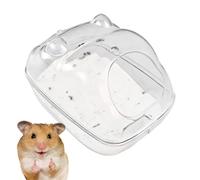 Sand Container for Gerbils - Clear Hamster Bathtub, Small Animal Body Cleaning Habitat, Chinchilla Bathing Container, Pet Hygiene Tool, Durable Dust Accessory, Fun Interactive for gerbi