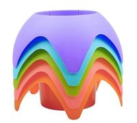Sand Cup Holders, Beach Cup Holders, 5 Beach Sand Coasters Drink Cup Holder, Beach Gear Cup Holder, Beach Vacation Essentialss Accessories for Women, Adults, Family and Friends (Multicolor, 5 Pack)