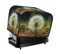 Sand Dandelion Toaster Cover 2 Slice, Waterproof Bread Machine Covers with Pockets Universal Size Kitchen Small Appliance Cover with Handle, Dust and Fingerprint Protection