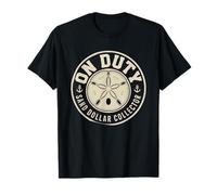 Sand Dollar Duty Illustrated Beach Badge Collector Shell T-Shirt