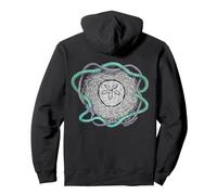 Sand Dollar Medusa Coast Art by Rebecca Hooper - Back Print Pullover Hoodie