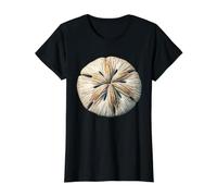 Sand Dollar Seashell Value Graphic T-Shirt, Women, Black, L