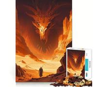 Sand Dragon Gate Hard Jigsaw Puzzle for Adults 1000 Pieces Fine Logic Toy Calm Fun Neat Edge Thoughtful Gift (38x52cm)