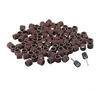 Sand Drum Set 100pcs 80/180/240 Grit for Rotary Tools 12 7mm Bands for Cleaning, Grinding, and Polishing Metal (240#)