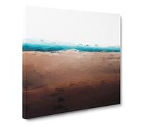 Sand Dune in New Mexico in Abstract Modern Canvas Wall Art Print Ready to Hang, Framed Picture for Living Room Bedroom Home Office Décor, 14x14 Inch (35x35 cm)