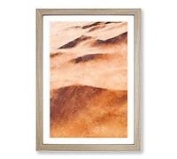 Sand Dune Ripples Painting Framed Print | A2 Oak Framed Wall Art | Ready to Hang | Modern Historical Picture | Living Room Bedroom Lounge Office