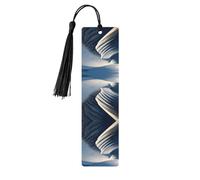 Sand Dune Ripples Print Wooden Bookmark ââ‚¬â€œ Ideal Book Lovers with Tassel for Hardcover Books, Notebooks