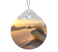 Sand Dunes Glass Christmas Tree Ornaments 2025 Round Hanging Pendant Xmas Tree Decorations for Party Wedding Fireplace Outdoor
